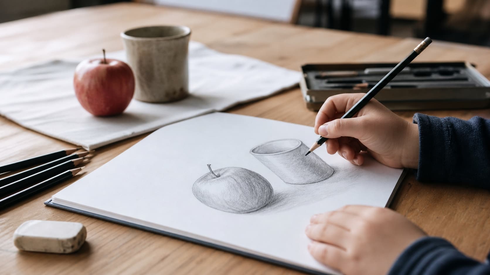 What Can One Pencil Teach a Child? Focus and Observation in Sketching Class