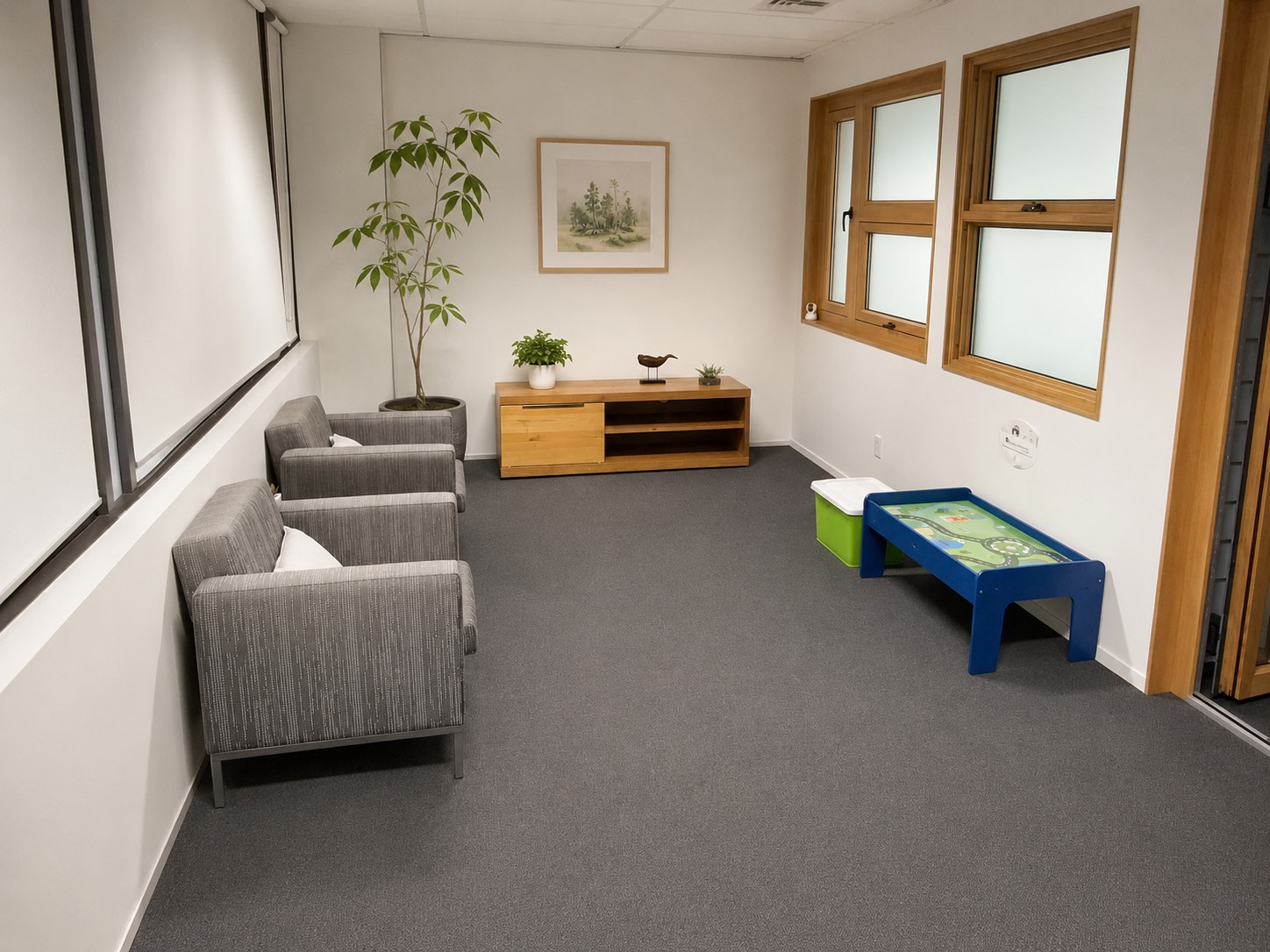 Shared lounge and meeting space